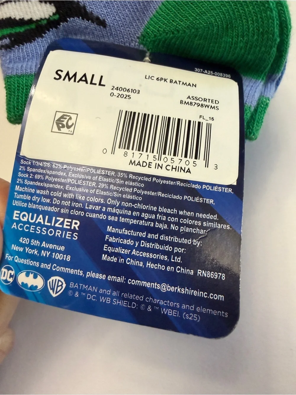 DC Marvel Kids Ankle Socks size Small/Child (4.5-8.5)